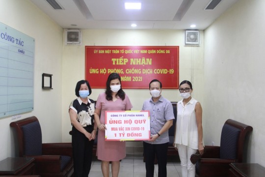 HANEL ỦNG HỘ QUỸ VẮC-XIN PHÒNG CHỐNG DỊCH COVID-19 QUẬN ĐỐNG ĐA